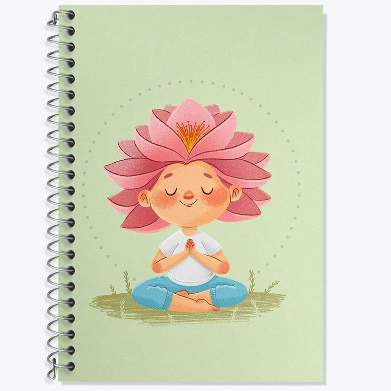 دفتر زبان 50 برگ خندالو مدل سه خط طرح دخترانه فانتزی کد 25725