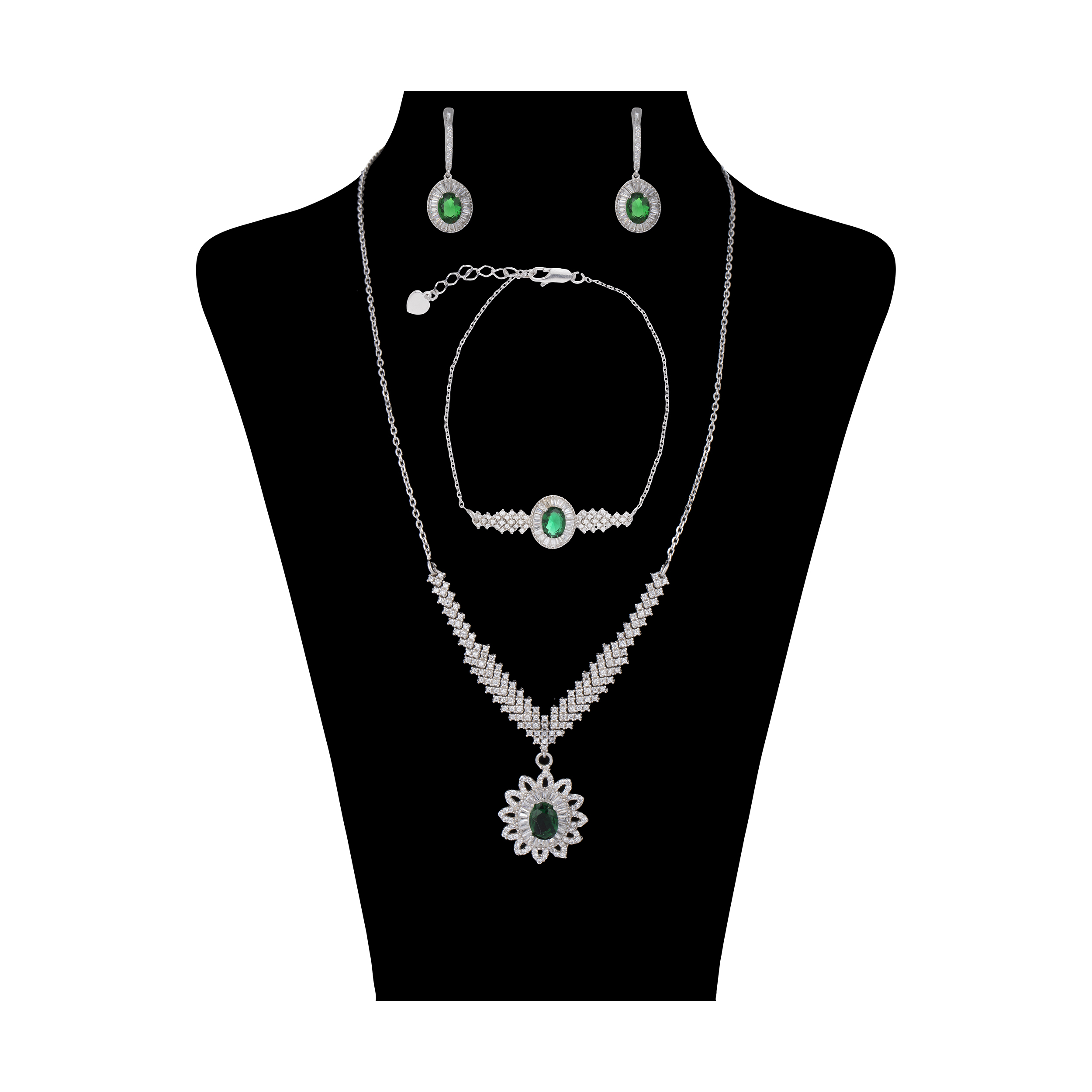 نیم ست نقره زنانه سینانر مدل SNR-R076