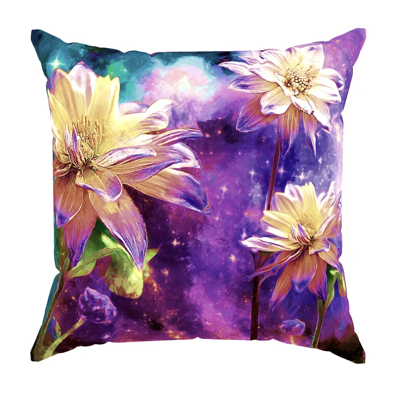 کاور کوسن مدل مخمل طرح گل کد 5051