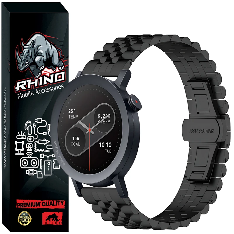 بند راینو مدل 5Bead مناسب برای ساعت هوشمند ناتینگ CMF Watch Pro 2 22MM