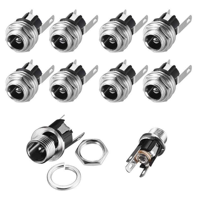 جک مادگی آداپتور مدل 5.5x2.1mm-DC025M بسته 10 عددی