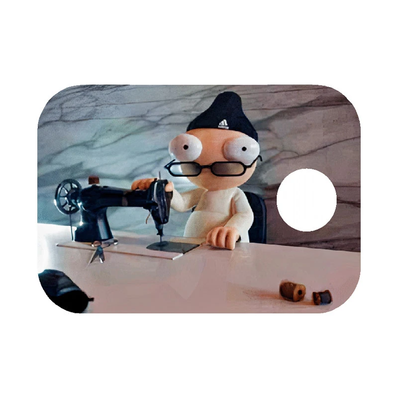 برچسب درب باک خودرو طرح پیرمرد زحمت کش کد SK040 مناسب برای پراید