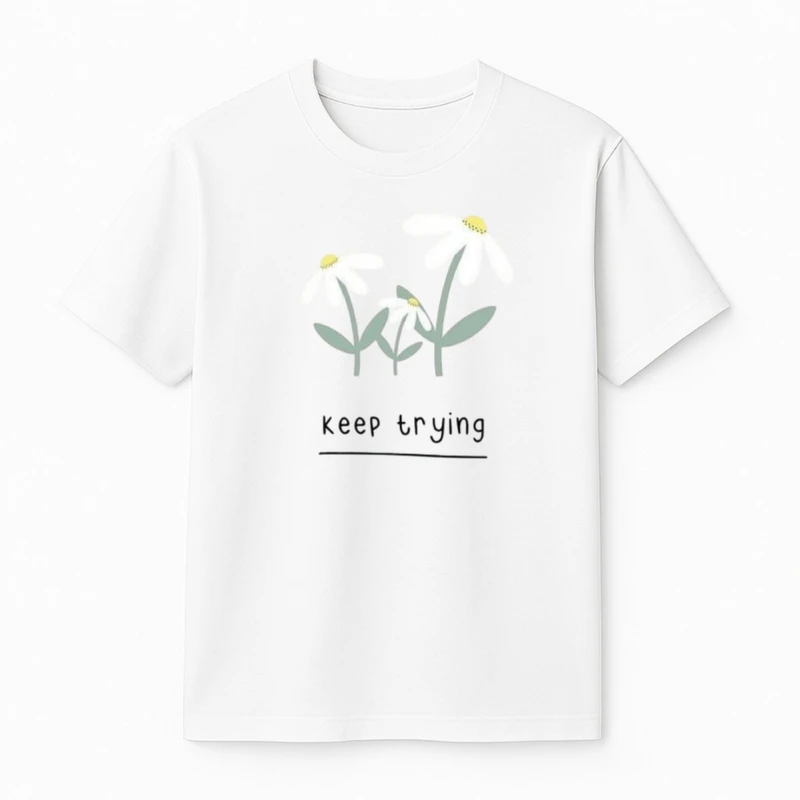 تی‌شرت آستین کوتاه دخترانه مدل گل بابونه کد 2 