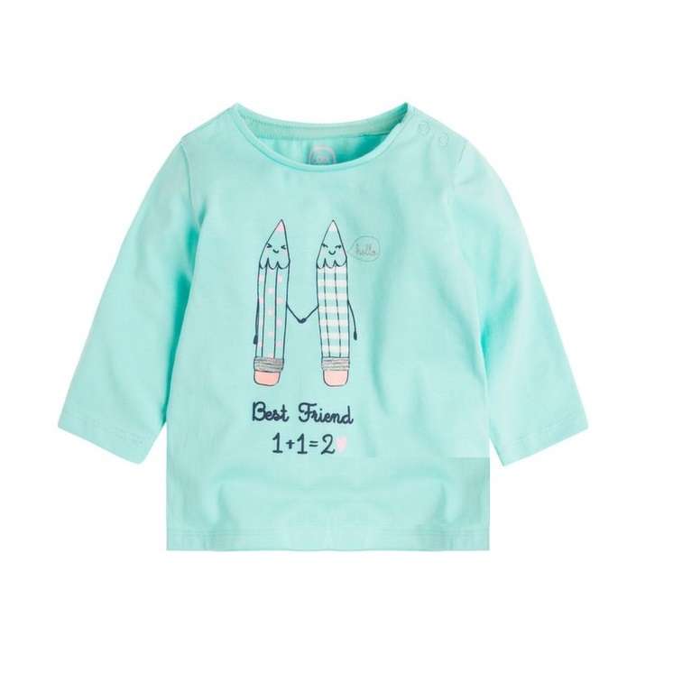 تی شرت آستین بلند دخترانه کول کلاب مدل CCG1701118