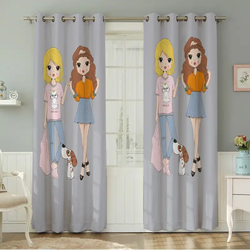 پرده نیروانا طرح کودک مدل مخمل کد 8361سایز 140×280 سانتی متر