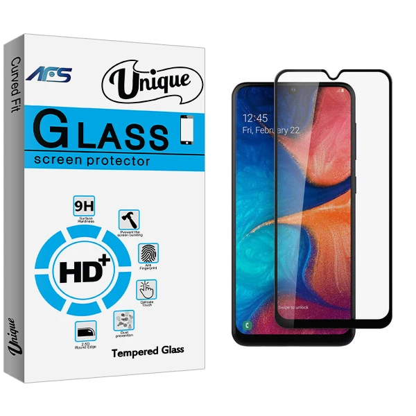 محافظ صفحه نمایش ای اف اس مدل Unique Glass مناسب برای گوشی موبایل سامسونگ Galaxy A20