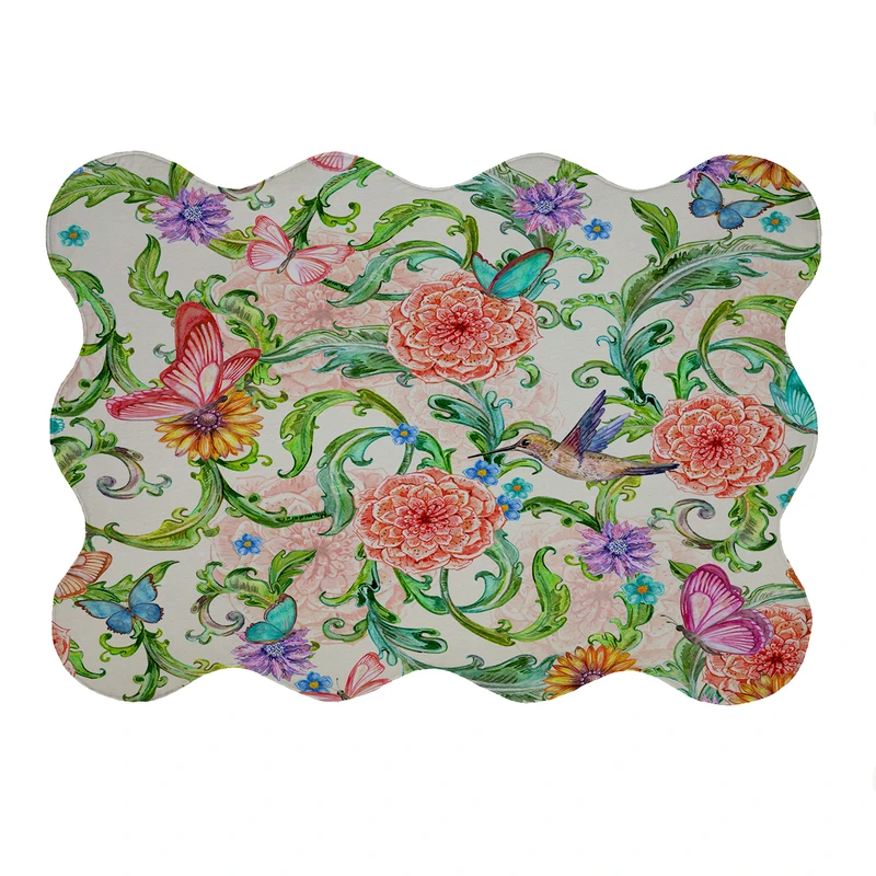 پادری مدل دالبر طرح گل کد 5918 سایز 80x110 سانتی متر 