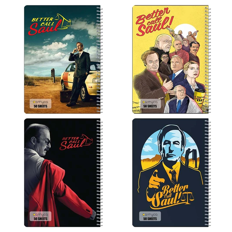 دفتر نقاشي 50 برگ کارنيکا طرح بهتره با سول تماس بگیری Better Call Saul کد 30206 مجموعه 4 عددی