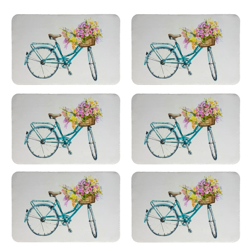 زیربشقابی طرح دوچرخه کد 5076 بسته 6 عددی
