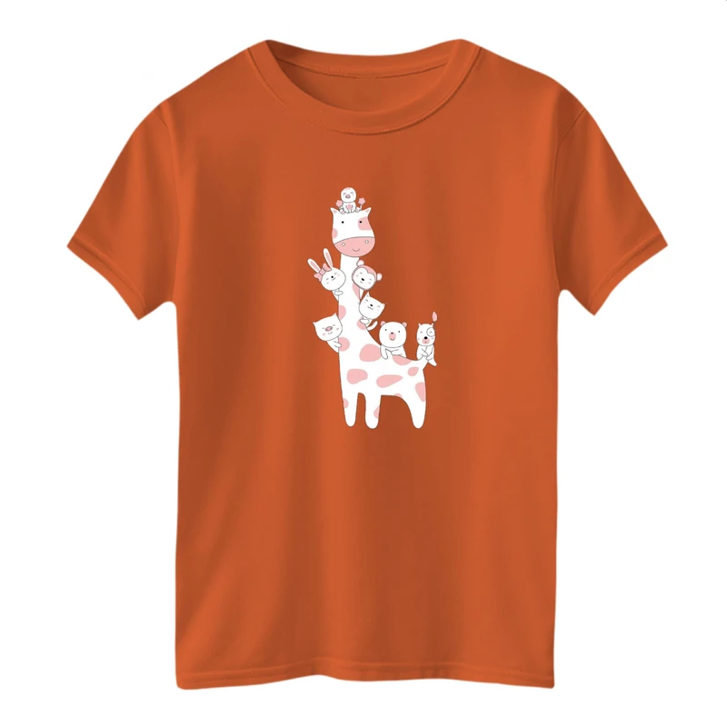 تی شرت آستین کوتاه بچگانه مدل زرافه بامزه