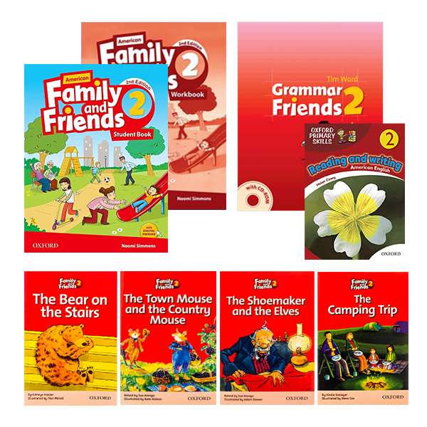 کتاب Family and Friends 2 اثر Naomi Simmons انتشارات آکسفورد 8 جلدی