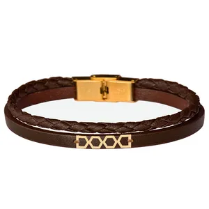 دستبند طلا 18 عیار زنانه الن نار مدل هندسي ELN101064