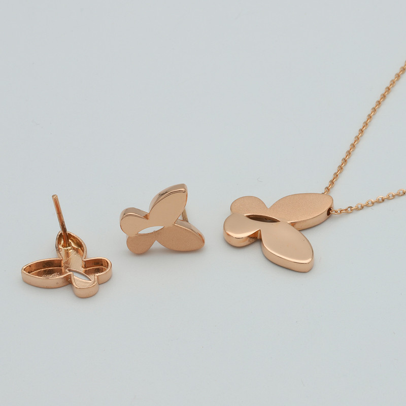 نیم ست طلا 18 عیار زنانه کد 823