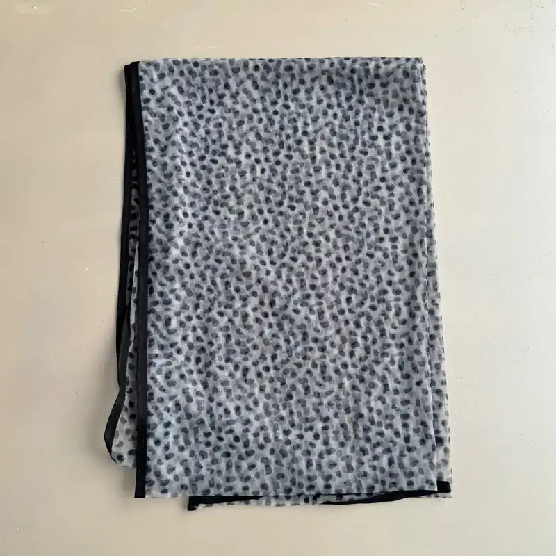 شال زنانه مدل توری مزونی نازک پلنگی خاخلخالی تابستانی فانتزی