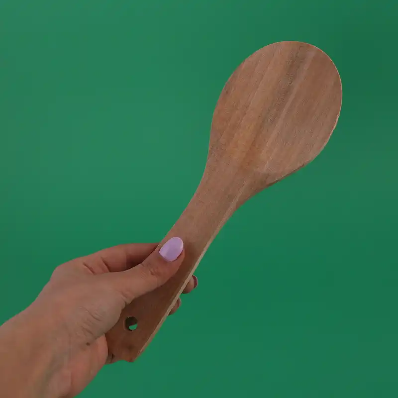 کفگیر و قاشق آشپزی مدل چوبی کد PJ-108189 بسته 2 عددی