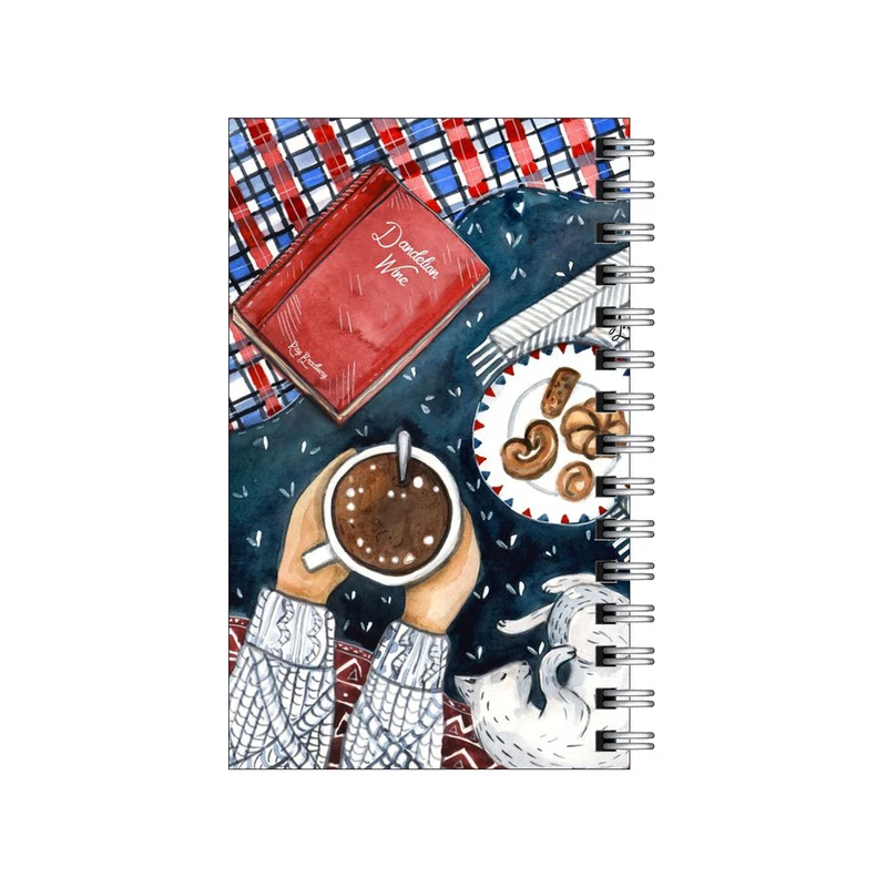 دفترچه یادداشت مدل to do list طرح گربه،کتاب و قهوه کد 5866074