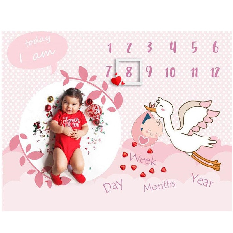 زیر انداز عکاسی ماهگرد نوزاد مدل لک لک