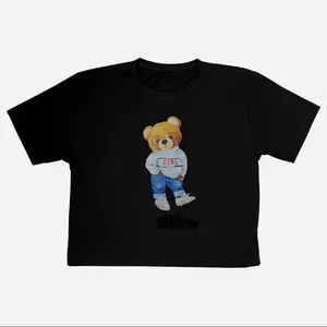 کراپ‌تاپ آستین کوتاه زنانه مدل تدی کد 1