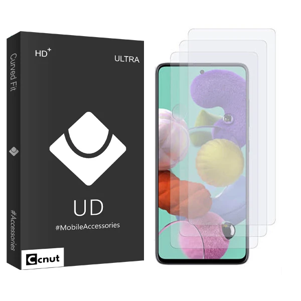 محافظ صفحه نمایش شیشه ای کوکونات مدل UDB Ultra مناسب برای گوشی موبایل سامسونگ Galaxy S21 FE بسته سه عددی