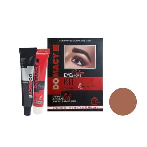 کیت رنگ ابرو دوماسی شماره 8 حجم 15 میلی لیتر رنگ نسکافه ای