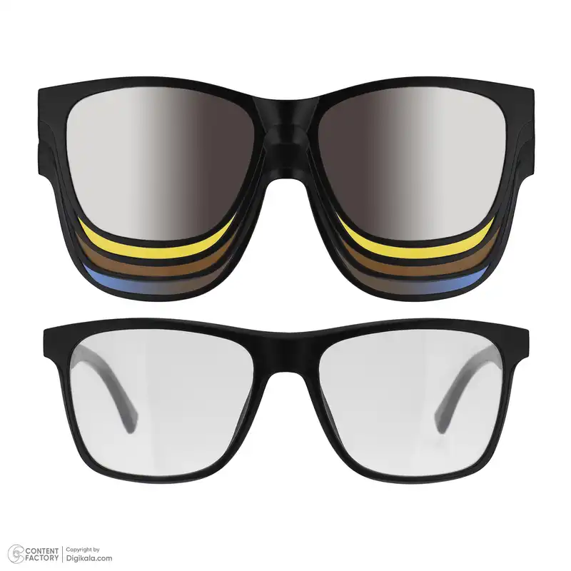 فریم عینک طبی دونیک مدل tr2315-c2  به همراه کاور آفتابی مجموعه 5 عددی