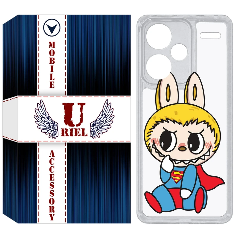 کاور یوریل مدل Clear کد 147 طرح لبوبو Labubu مناسب برای گوشی موبایل شیائومی Redmi Note 13 Pro Plus