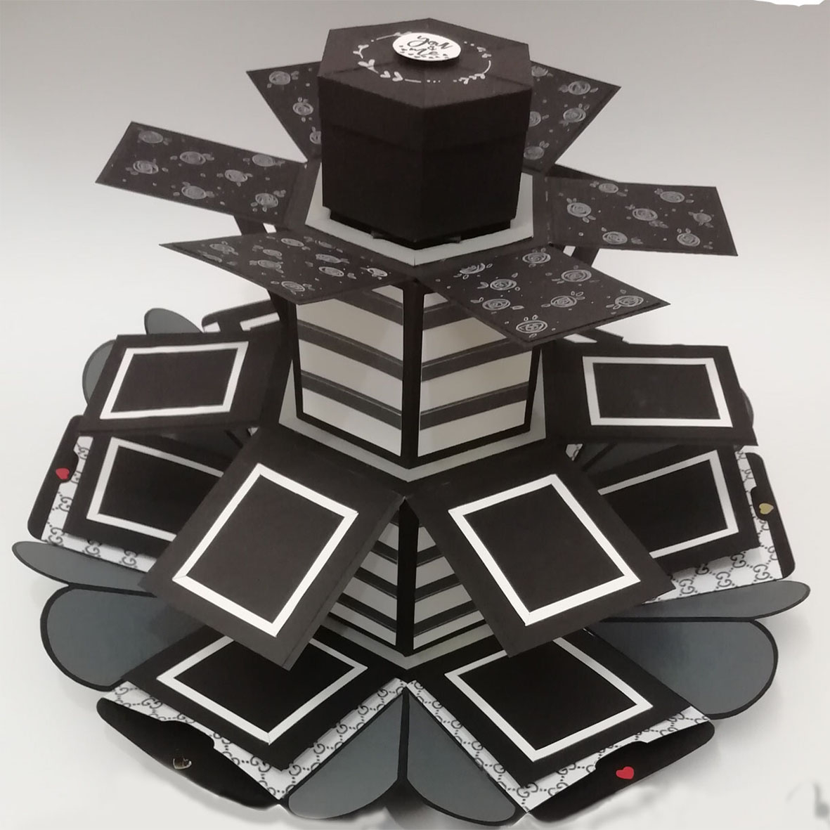 جعبه هدیه مدل سورپرایز برجی شش ضلعی 6 لایه کد 007