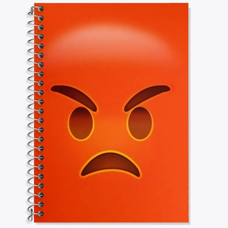 دفتر زبان 50 برگ خندالو مدل دو خط طرح ایموجی Emoji کد 1298