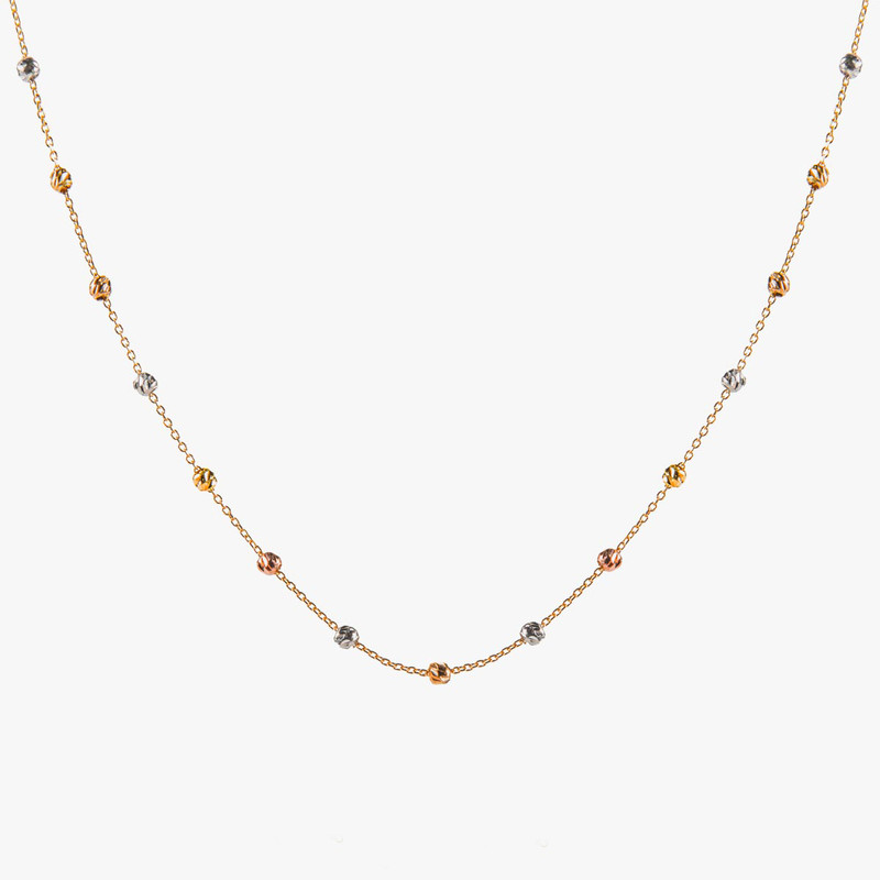 گردنبند طلا 18 عیار زنانه با طرح البرنادو اقلیمه مدل GT541