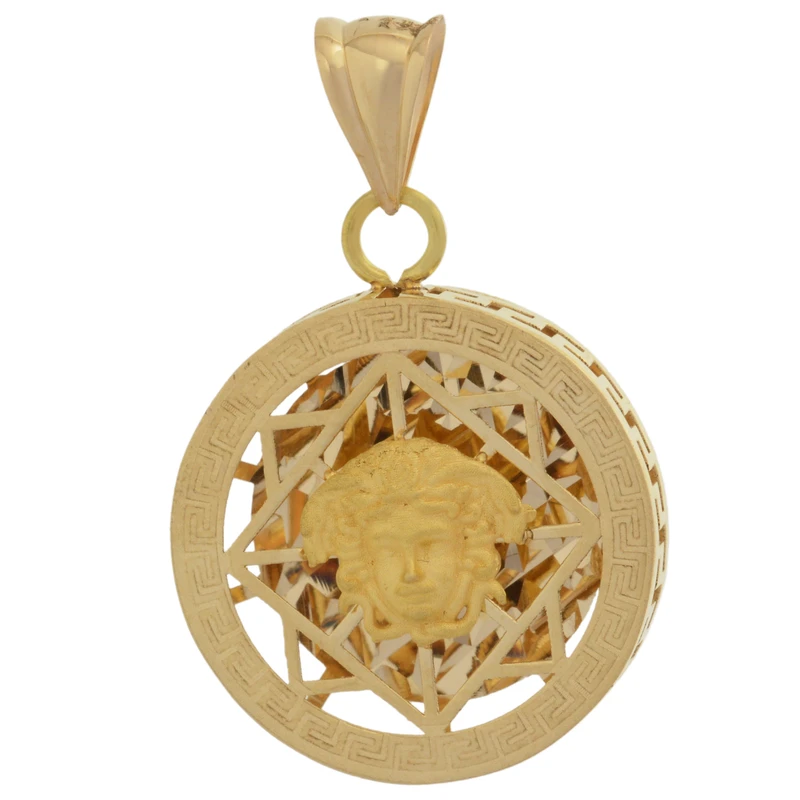 آویز گردنبند طلا کم اجرت 18 عیار زنانه طلای مستجابی طرح ورساچه 3 کد A1125
