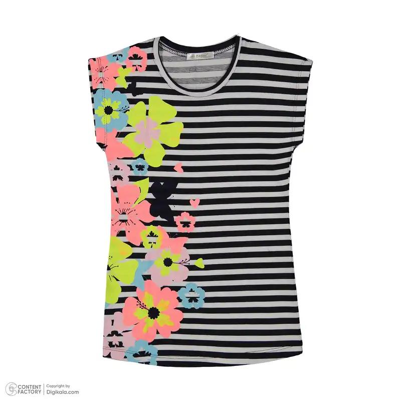 ست تی شرت و شلوارک دخترانه اوزکان مدل ترک 3417102