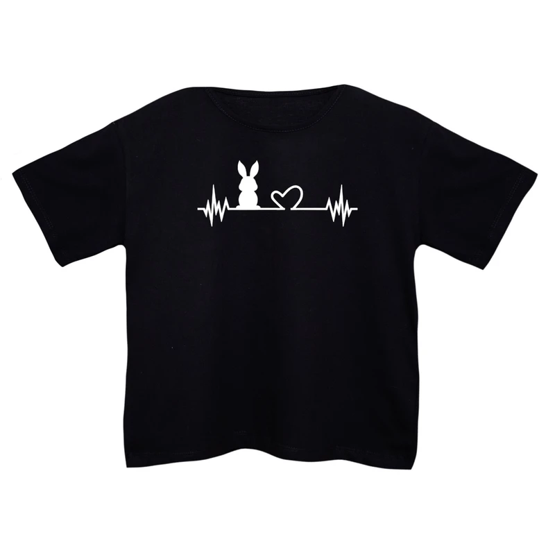 کراپ‌تی شرت آستین کوتاه زنانه مدل خرگوش کد 1