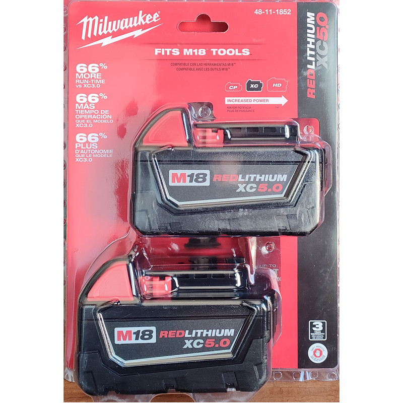 باتری 5 امپر میلواکی مدل xc5.0 مجموعه دو عددی