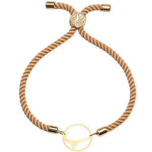 دستبند طلا 18 عیار زنانه الن نار مدل حرف پ 2677