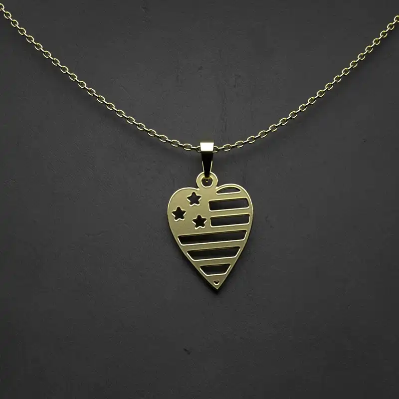 گردنبند طلا 18 عیار زنانه مدوپد مدل ستاره کد CA10173