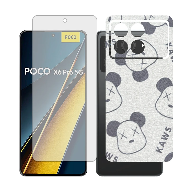 محافظ صفحه نمایش مات گلس مدل Together مناسب برای گوشی موبایل شیائومی Poco X6 Pro به همراه برچسب پوششی پشت گوشی