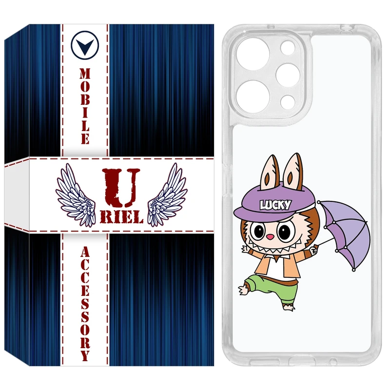 کاور یوریل مدل Clear کد 125 طرح لبوبو Labubu مناسب برای گوشی موبایل شیائومی Redmi 12 4G / 12 5G