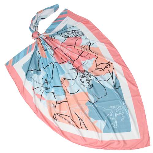 روسری زنانه آنالیا مدل ابریشم توییل لاکچری مزونی بهاره کد ana-3013