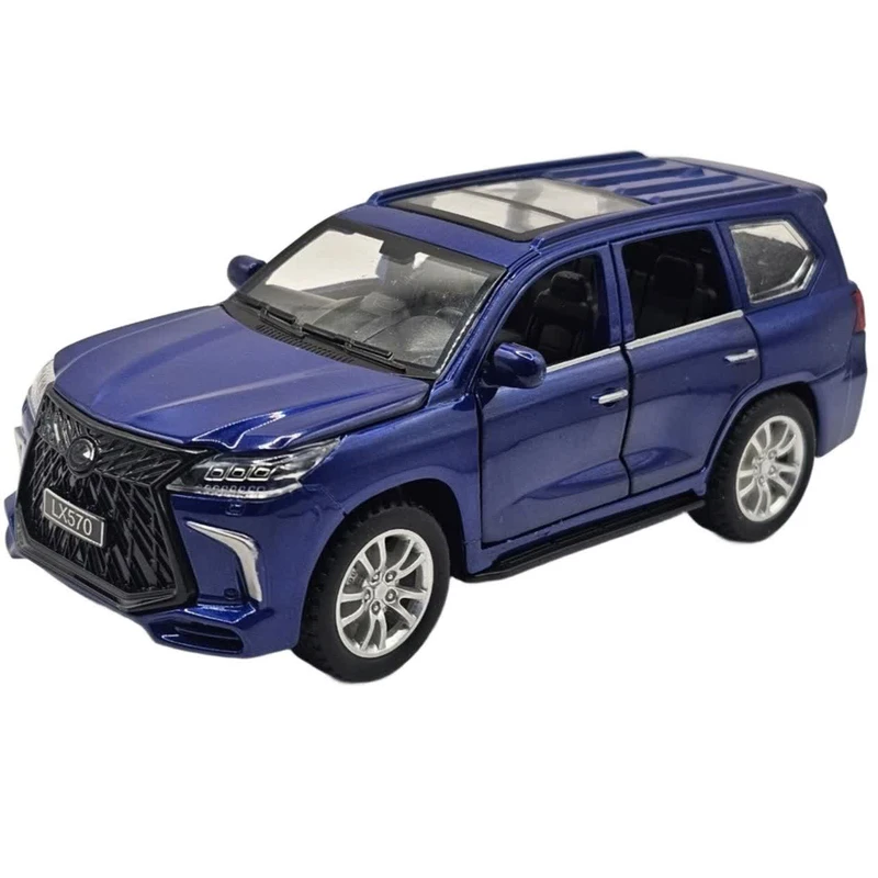 ماکت ماشین ناب سل مدل لکسوس فلزی چراغدار موزیکال عقب کش کد LEXUS LX570 SCALE1:28 