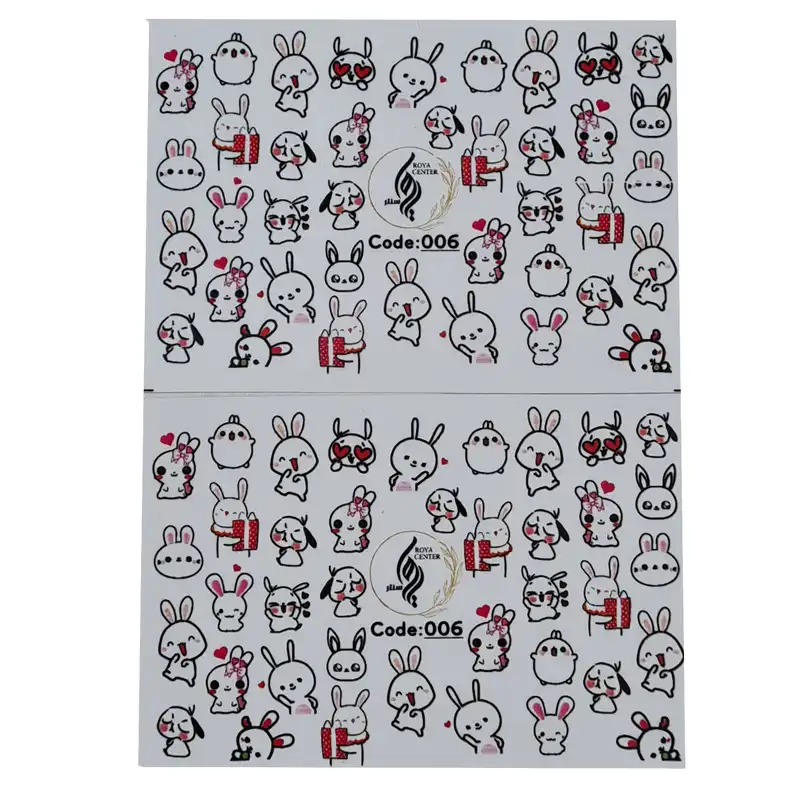 برچسب لنز ناخن رویاسنتر مدل 06 مجموعه 2 عددی