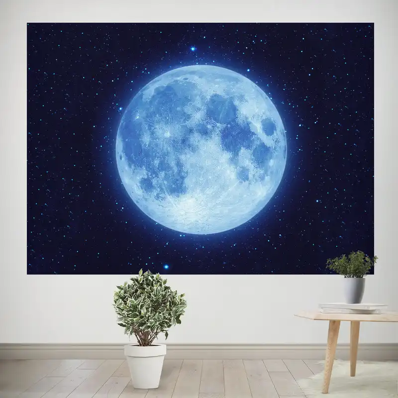 پوستر پارچه ای طرح ماه و ستاره کد 0042