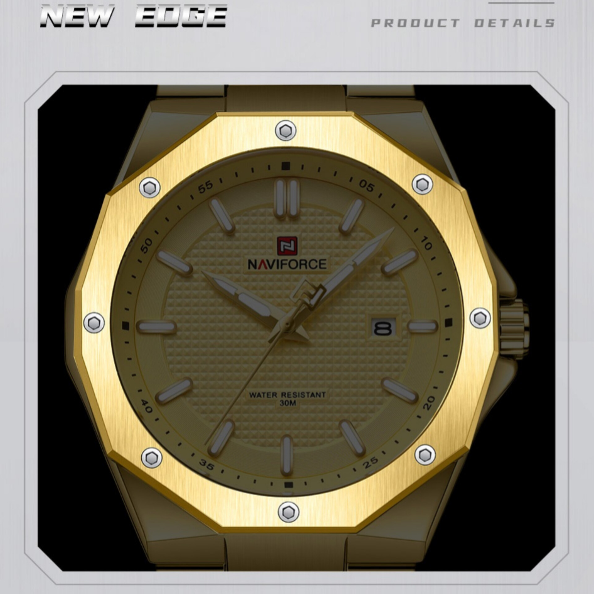 ساعت مچی عقربهای مردانه نیوی فورس مدل تقویم دار NF9200-GG ساعت مچی عقربهای مردانه نیوی فورس مدل تقویم دار NF9200-GG