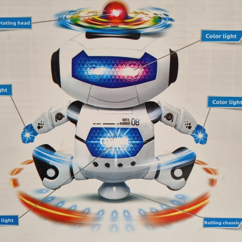 ربات ناب سل مدل چرخشی رقصنده موزیکال ROBOCOPTER DANCING ROBOT