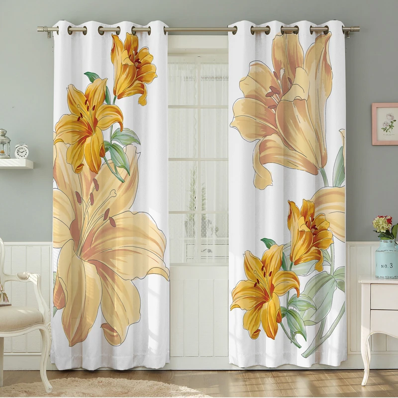 پرده نیروانا طرح  گل مدل هازان کد 4264 سایز 140×280 سانتی متر