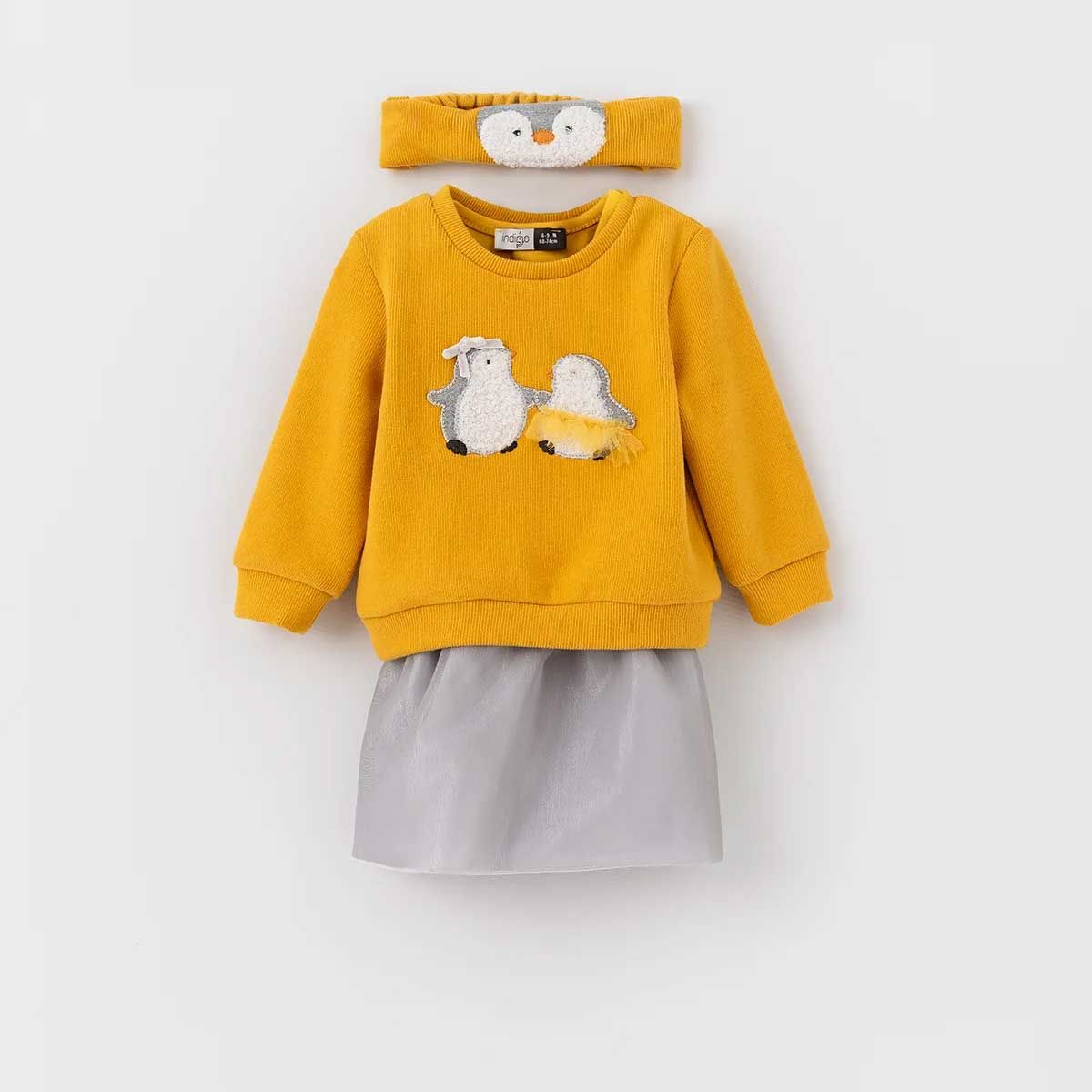 ست 3 تکه لباس نوزادی ایندیگو مدل 23162 -  - 13