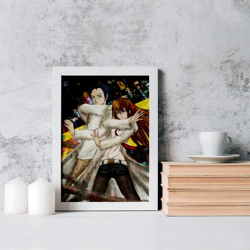 تابلو خندالو مدل کوریسو ماکیسه و رینتارو انیمه اشتاینز گیت کد 17501