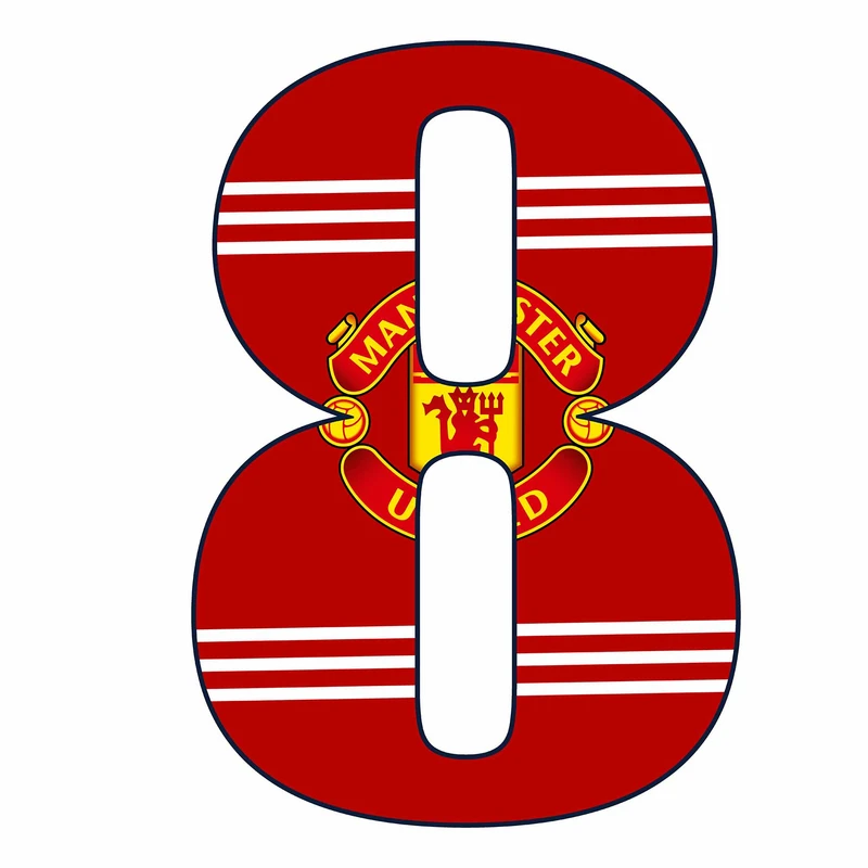  استند رومیزی تولد مدل عدد 8 طرح منچستر یونایتد کد 1911