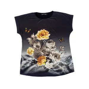 بلوز آستین کوتاه زنانه مدل نگین دار کد 562