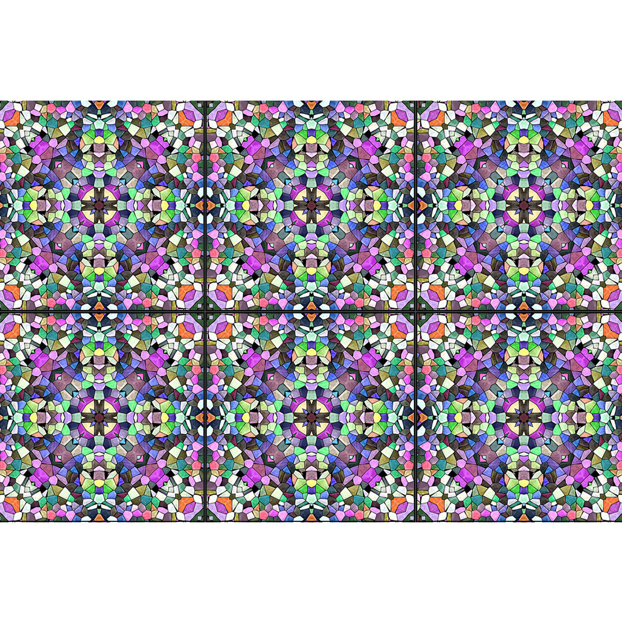 تایل سقفی آسمان مجازی طرح هزار رنگ کد 309 سایز 60x60 سانتی متر مجموعه 6 عددی