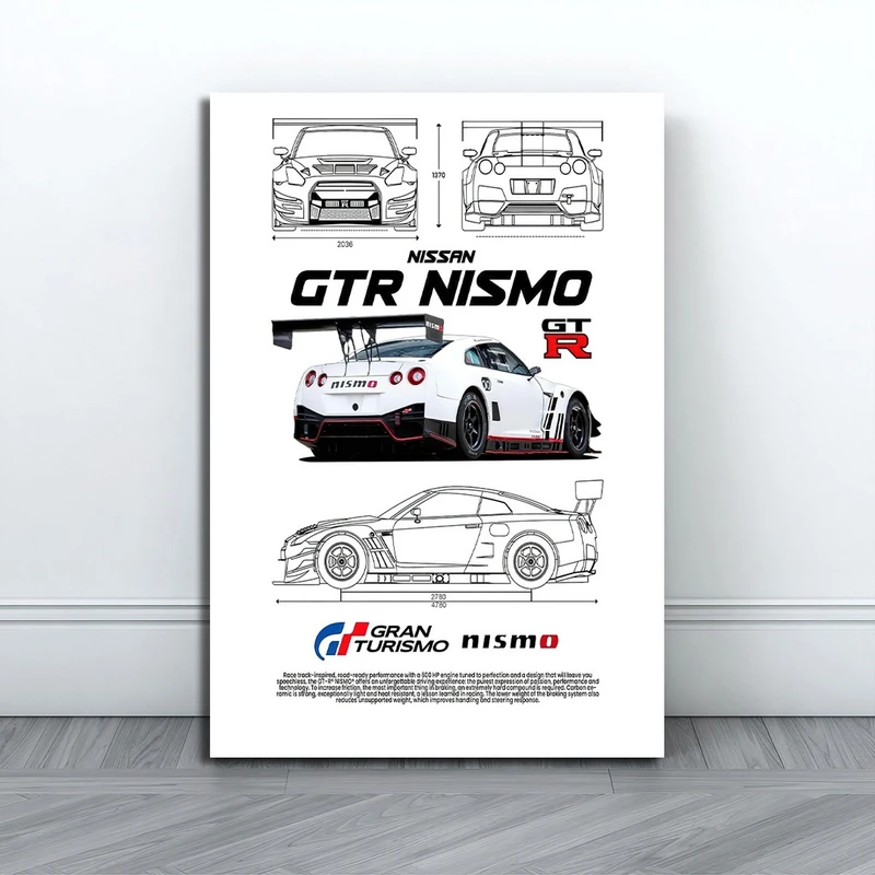 تابلو شاسی بکلیت طرح ماشین نیسان GTR مدل SH-S10691